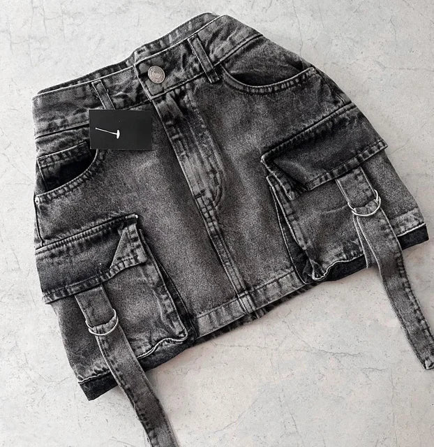 Jupe A-Line en Jean Femme – Confortable avec Poches Pratiques, Idéale pour Look Décontracté ou Chic-1