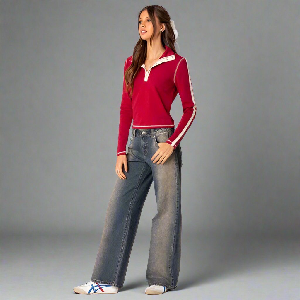 Jean Femme Basse Taille en Denim Élastique – Confort Y2K, Coupe Flatteuse, Tailles Variées 3