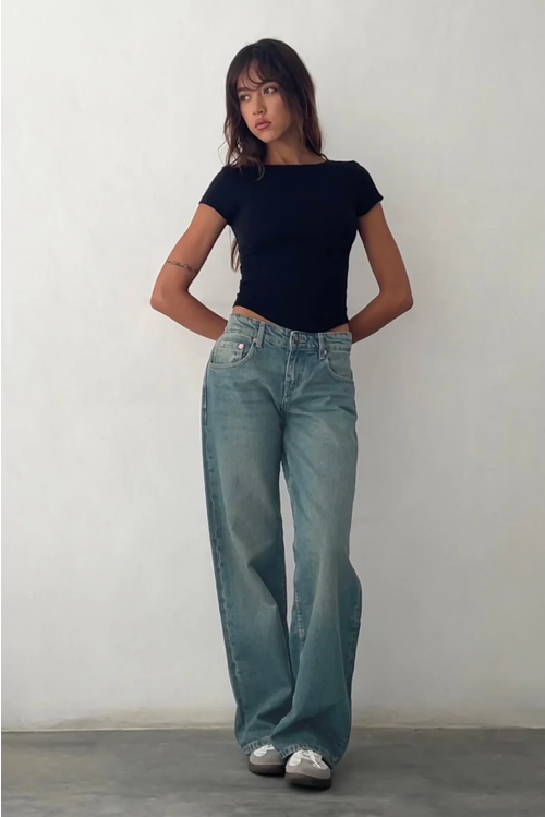 Jean Femme Basse Taille en Denim Élastique – Confort Y2K, Coupe Flatteuse, Tailles Variées 5