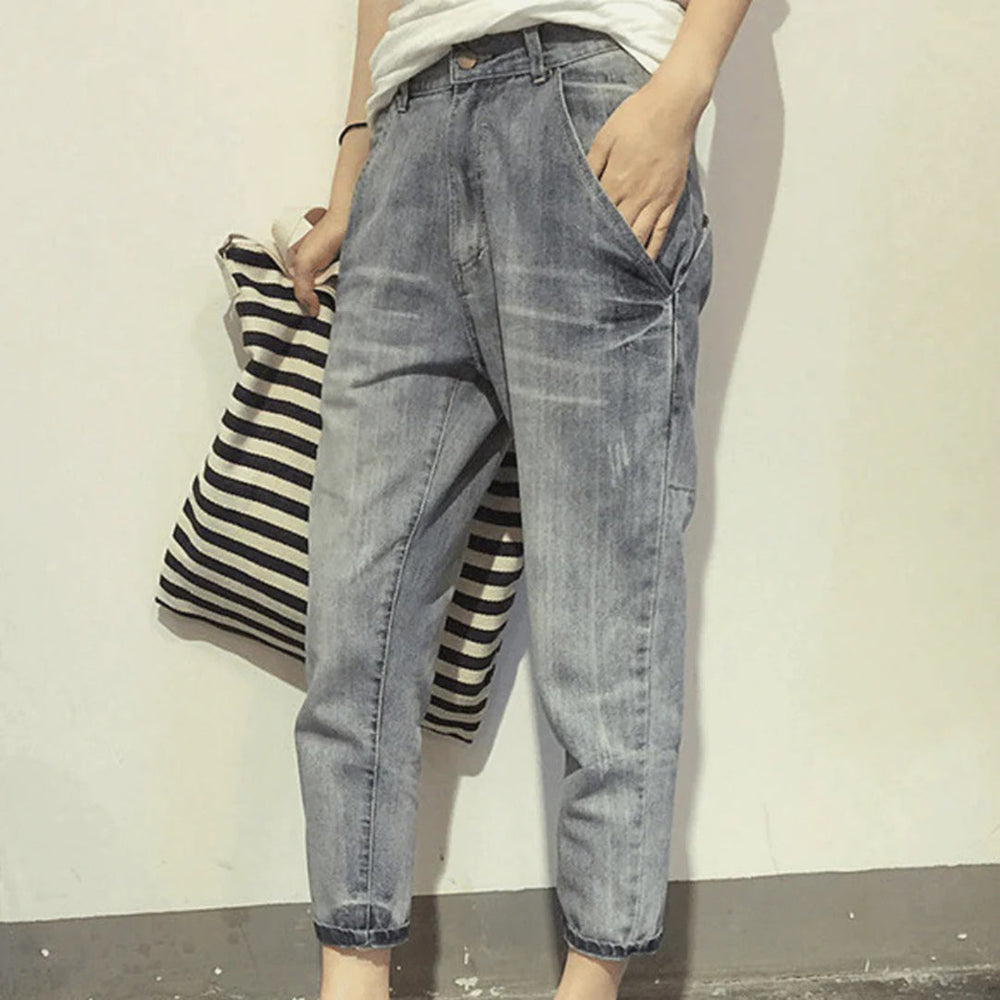 Jean Femme Décontracté d'Été en Polyester – Confortable et Polyvalent pour un Look Quotidien 1