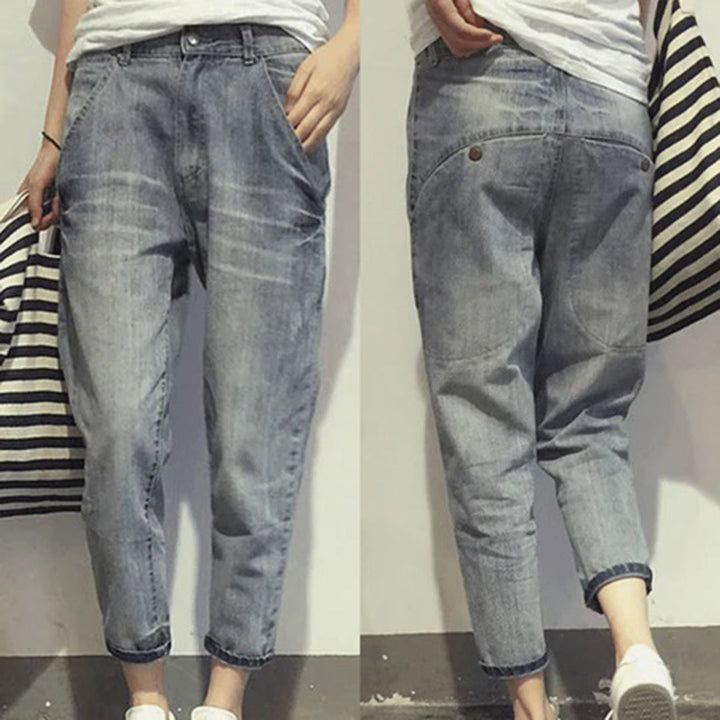 Jean Femme Décontracté d'Été en Polyester – Confortable et Polyvalent pour un Look Quotidien 3