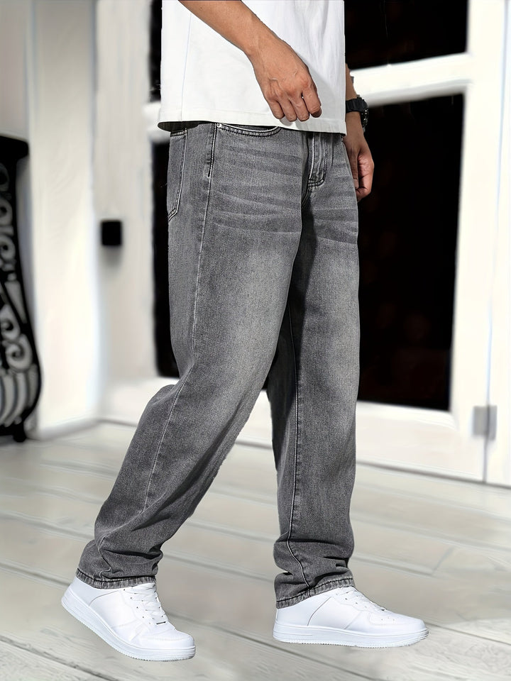 Jean Homme Classique en Denim, Coupe Droite, Confortable et Durable – Idéal pour un Style Élégant et Polyvalent 0
