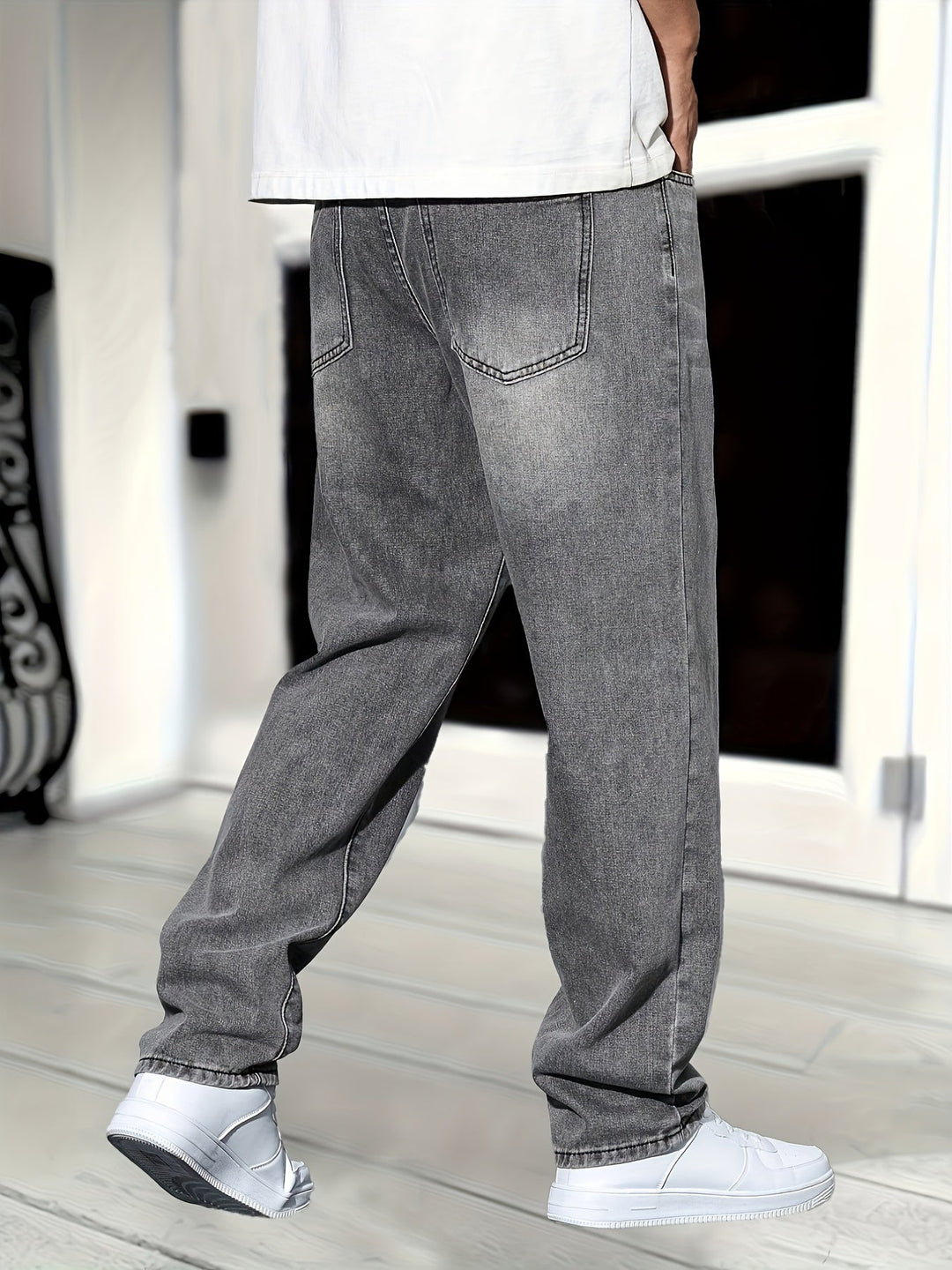 Jean Homme Classique en Denim, Coupe Droite, Confortable et Durable – Idéal pour un Style Élégant et Polyvalent 1