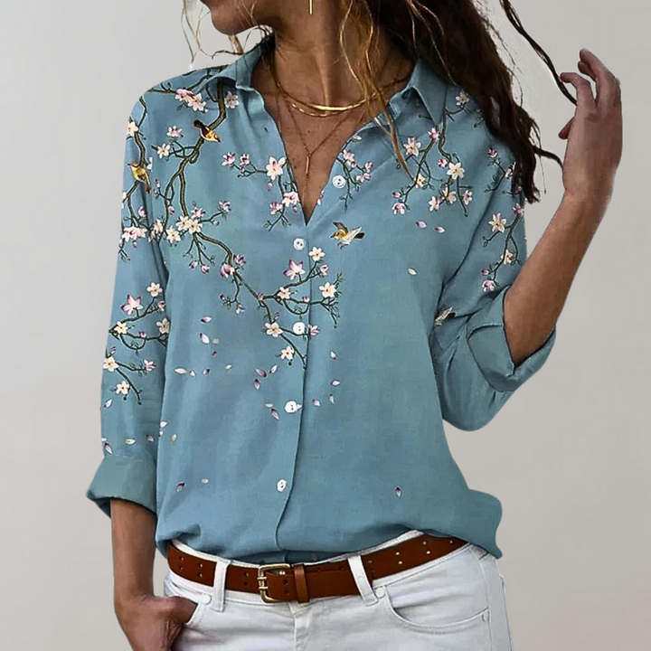 Variant image for Chemisier Femme Chic à Manches Longues en Tissu Respirant avec Imprimés Variés – Élégance et Confort pour Toutes Occasions-17