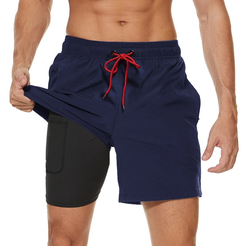 Maillot de Bain Sportif Homme Sèche Rapide avec Poches Zippées – Confort et Performance pour Natation et Fitness 0