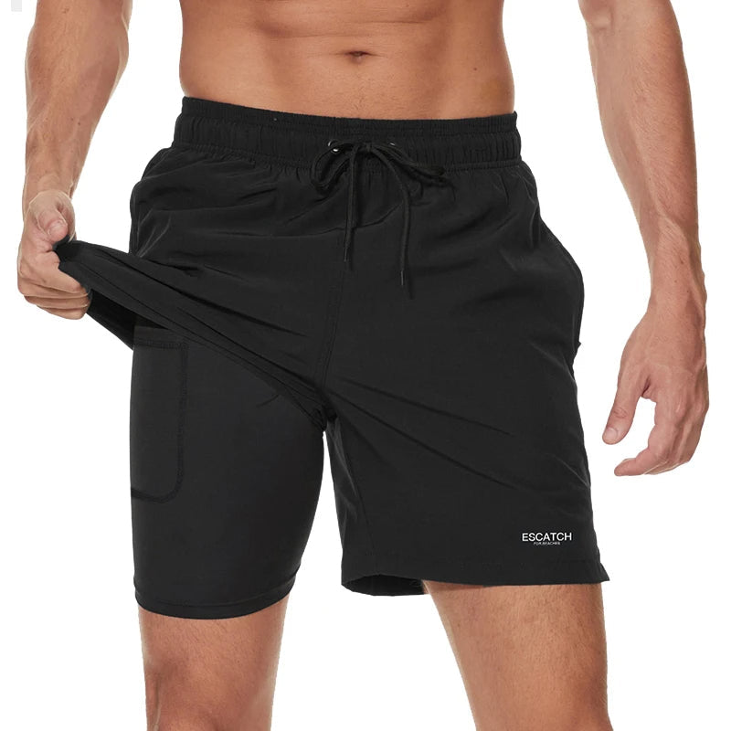 Maillot de Bain Sportif Homme Sèche Rapide avec Poches Zippées – Confort et Performance pour Natation et Fitness 1