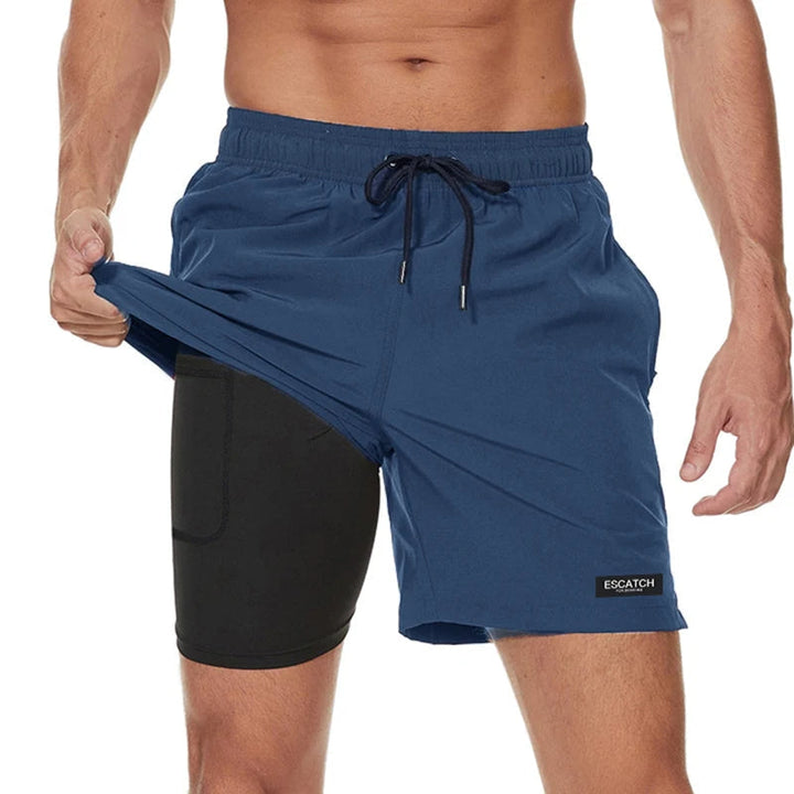 Maillot de Bain Sportif Homme Sèche Rapide avec Poches Zippées – Confort et Performance pour Natation et Fitness 4