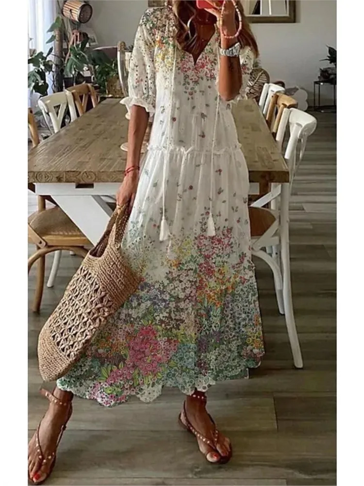 Robe Longue Bohème Femme Dianna – Maxi Robe d'Été Confortable