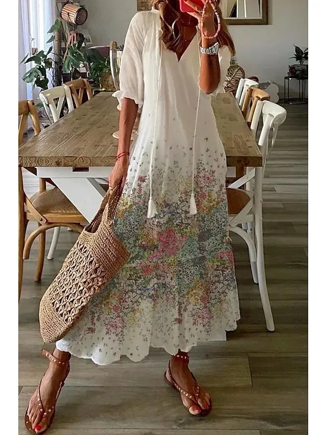 Robe Longue Bohème Femme Dianna – Maxi Robe d'Été Confortable