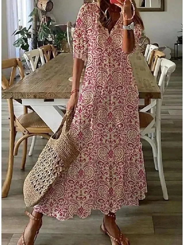 Robe Longue Bohème Femme Dianna – Maxi Robe d'Été Confortable