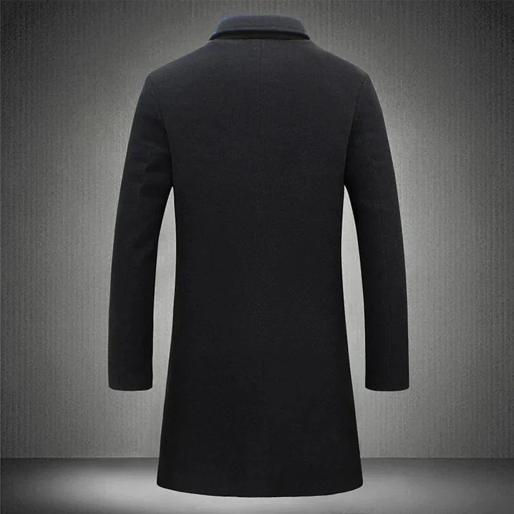 Manteau Hiver Homme Classique en Tissu de Qualité – Élégant, Léger et Pratique avec Poches Profondes 2