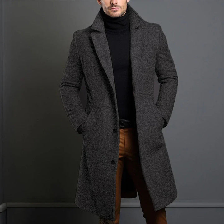Manteau Hiver Homme Classique en Tissu de Qualité – Élégant, Léger et Pratique avec Poches Profondes 3