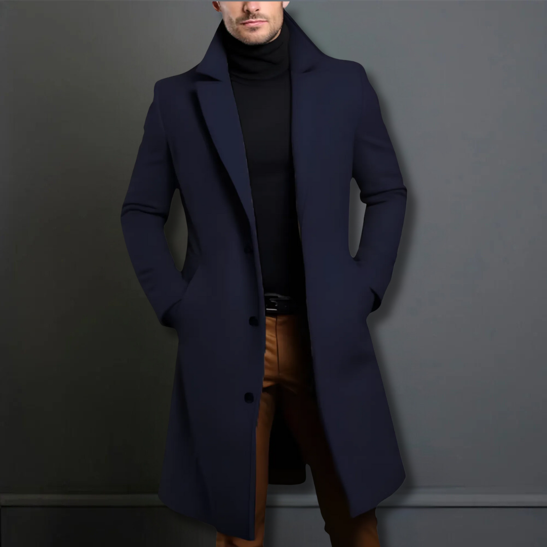 Manteau Hiver Homme Classique en Tissu de Qualité – Élégant, Léger et Pratique avec Poches Profondes 4