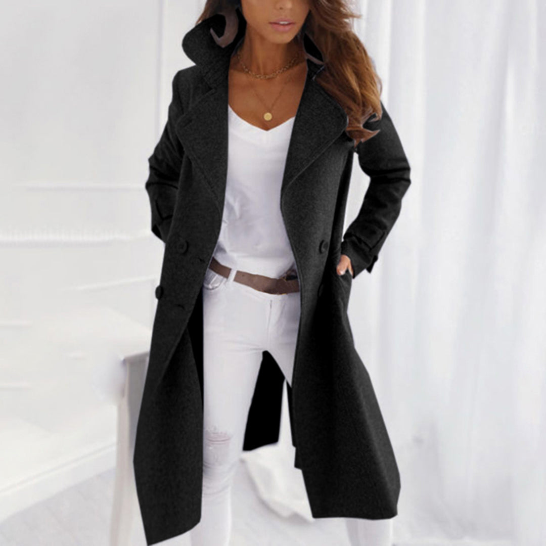 Manteau Long Femme Élégant avec Boutons – Polyvalent et Confortable pour Printemps et Été 3