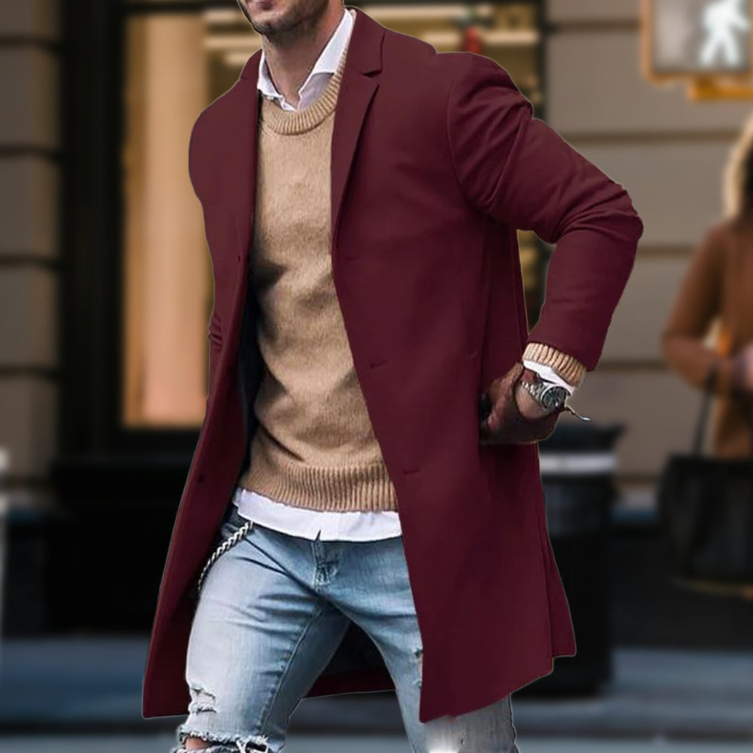 Manteau Long Moderne et Élégant avec Poches et Coupe Ajustée 2