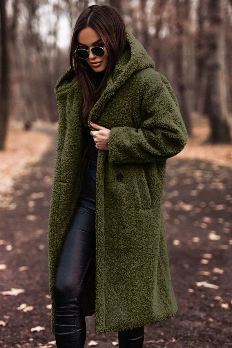 Manteau Long en Peluche pour Femme – Confort et Style pour l'Hiver 1