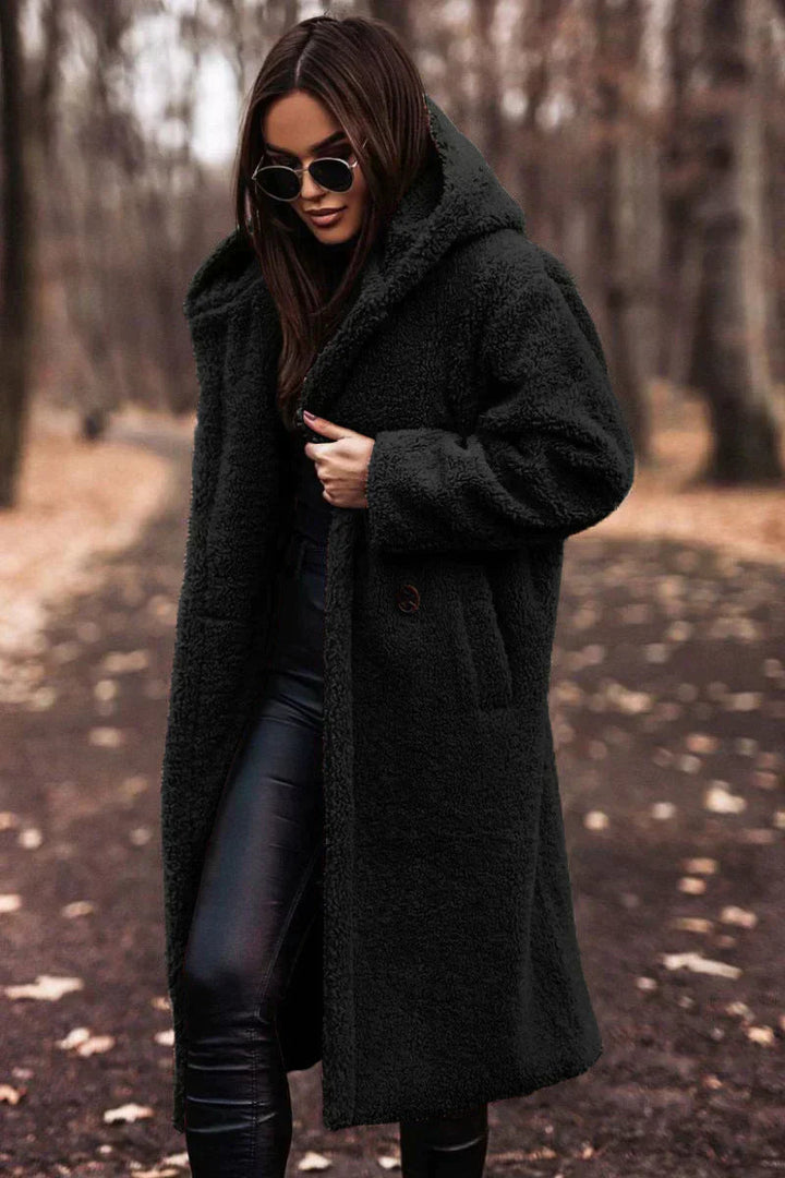 Manteau Long en Peluche pour Femme – Confort et Style pour l'Hiver 2