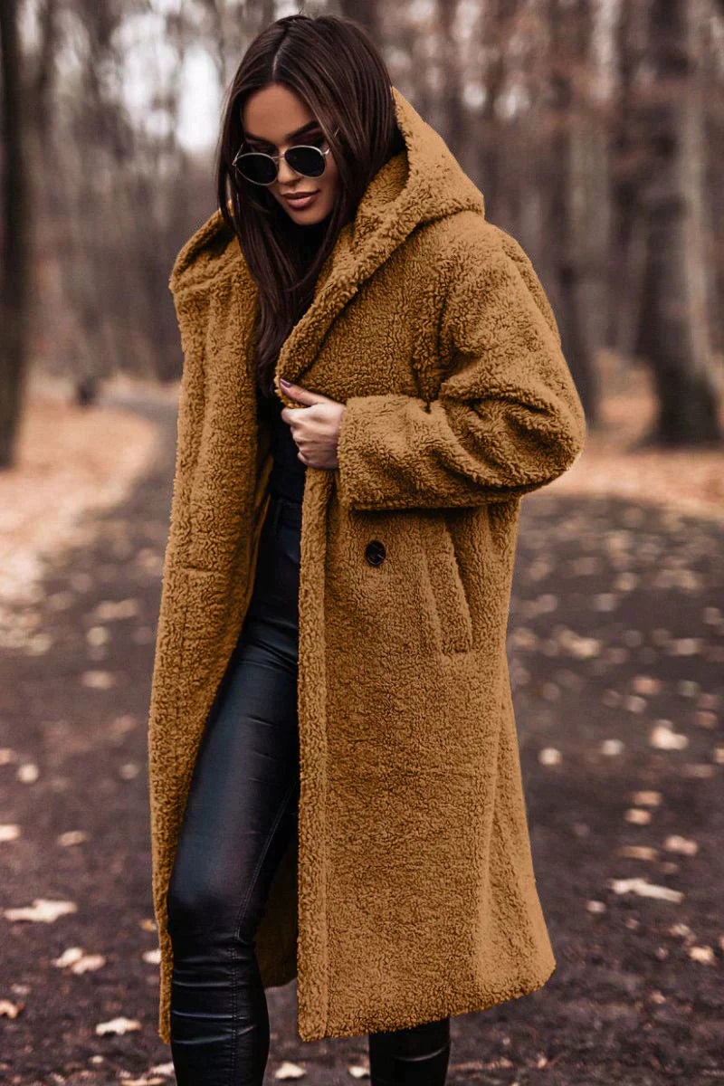 Manteau Long en Peluche pour Femme – Confort et Style pour l'Hiver 4
