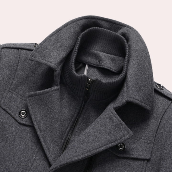 Manteau d'hiver pour hommes, élégant et chaud, en tissu de qualité supérieure 2