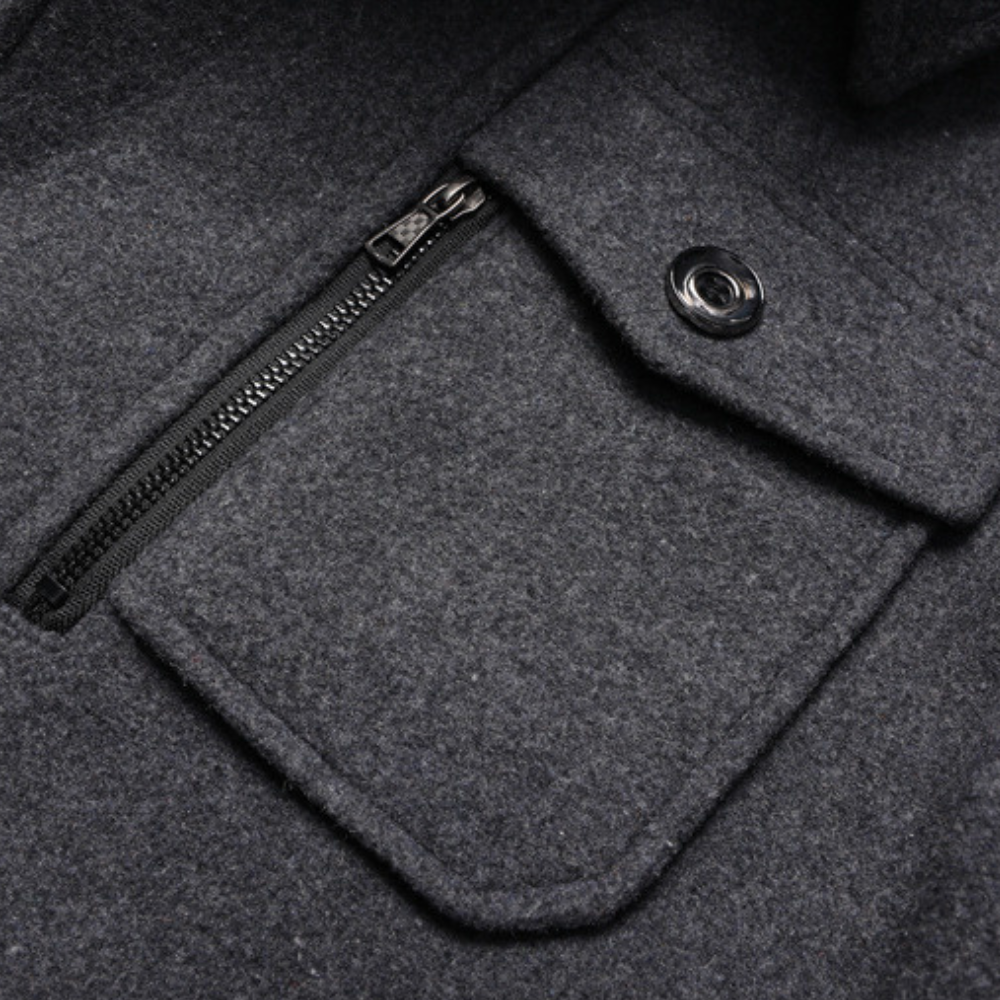 Manteau d'hiver pour hommes, élégant et chaud, en tissu de qualité supérieure 4