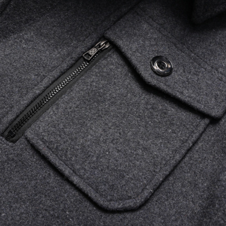 Manteau d'hiver pour hommes, élégant et chaud, en tissu de qualité supérieure 4