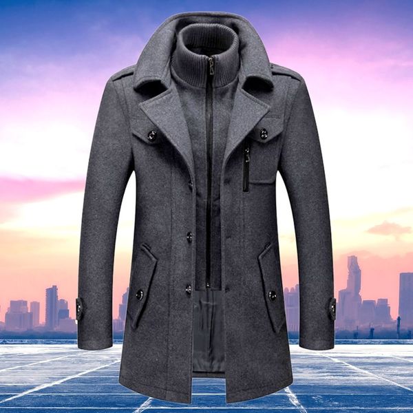 Manteau d'hiver pour hommes, élégant et chaud, en tissu de qualité supérieure 8
