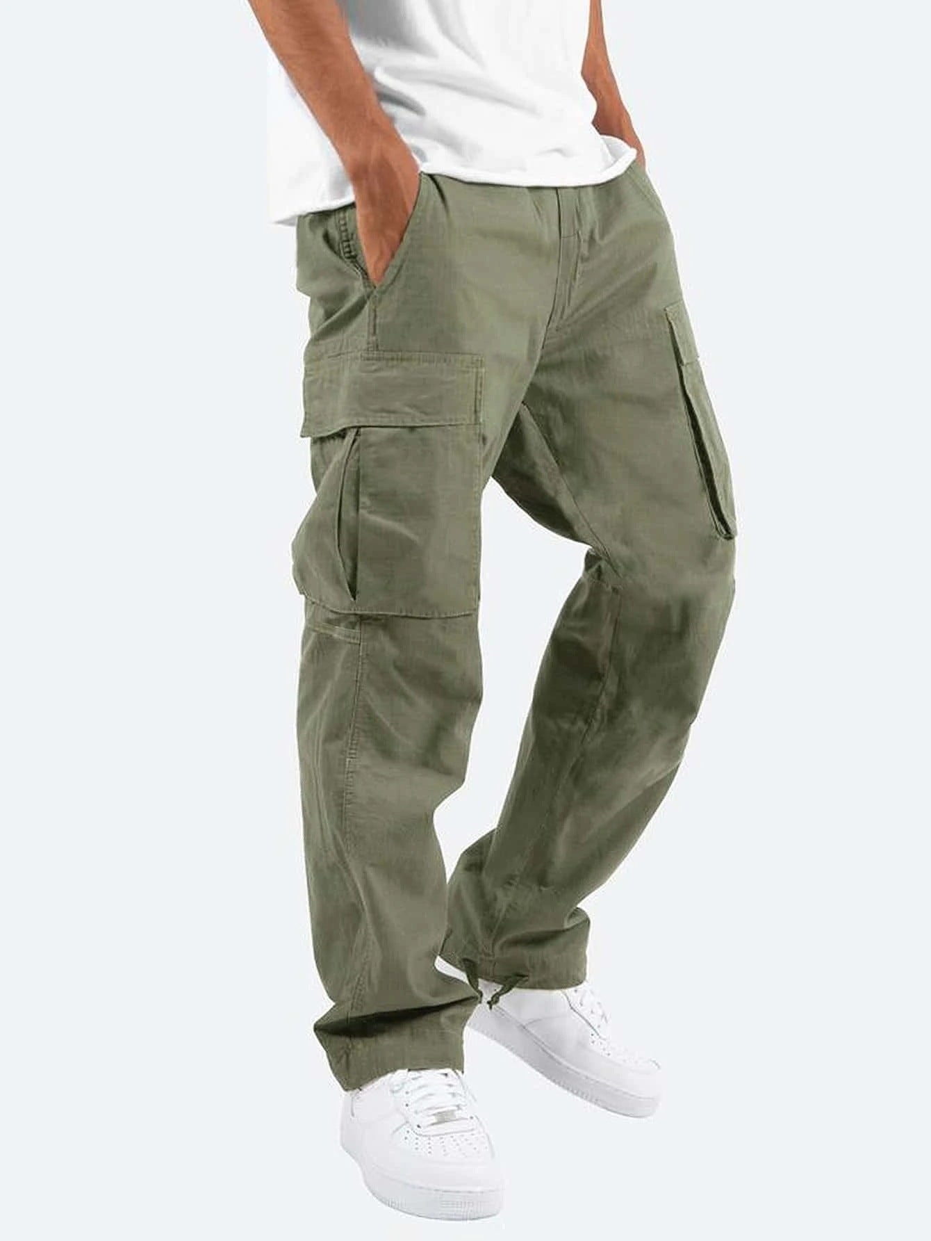 Pantalon de Cargaison Élastique Durable avec Grandes Poches pour Randonnée et Activités de Plein Air - Confort et Style-5