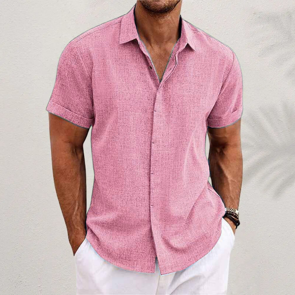 Variant image for Chemise Manche Courte Homme en Lin et Coton – Confortable et Élégante pour Été, Plusieurs Tailles et Couleurs Disponibles-43