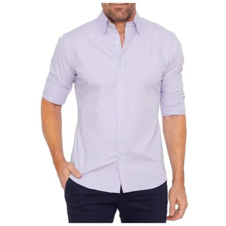 Variant image for Chemisier Homme Sans Ride avec Fermeture Éclair Cachée – Tissu Respirant et Confortable, Disponible en Noir, Blanc, Bleu-43