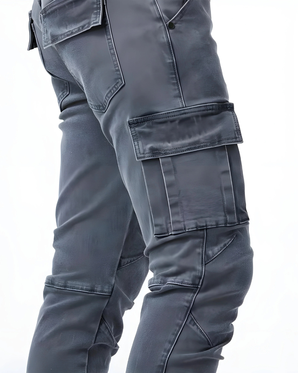 Pantalon Cargo Stretch en Coton Doux pour Homme - Confort et Flexibilité avec Poches Pratiques 4