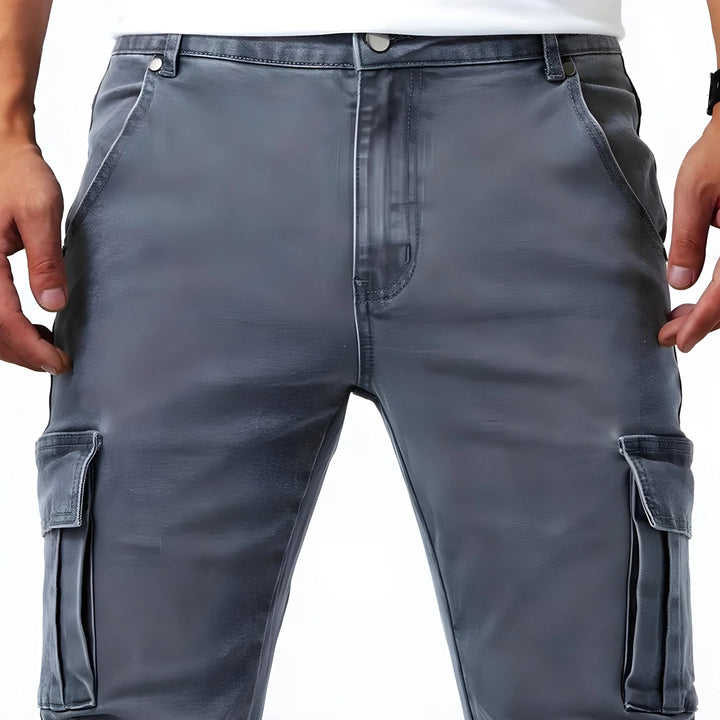 Pantalon Cargo Stretch en Coton Doux pour Homme - Confort et Flexibilité avec Poches Pratiques 5