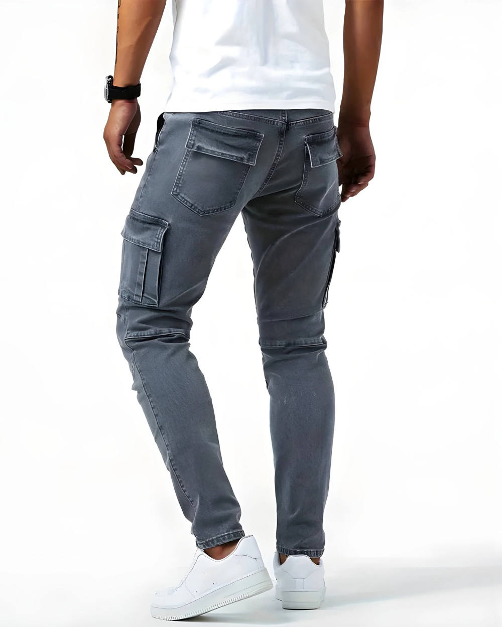 Pantalon Cargo Stretch en Coton Doux pour Homme - Confort et Flexibilité avec Poches Pratiques 6