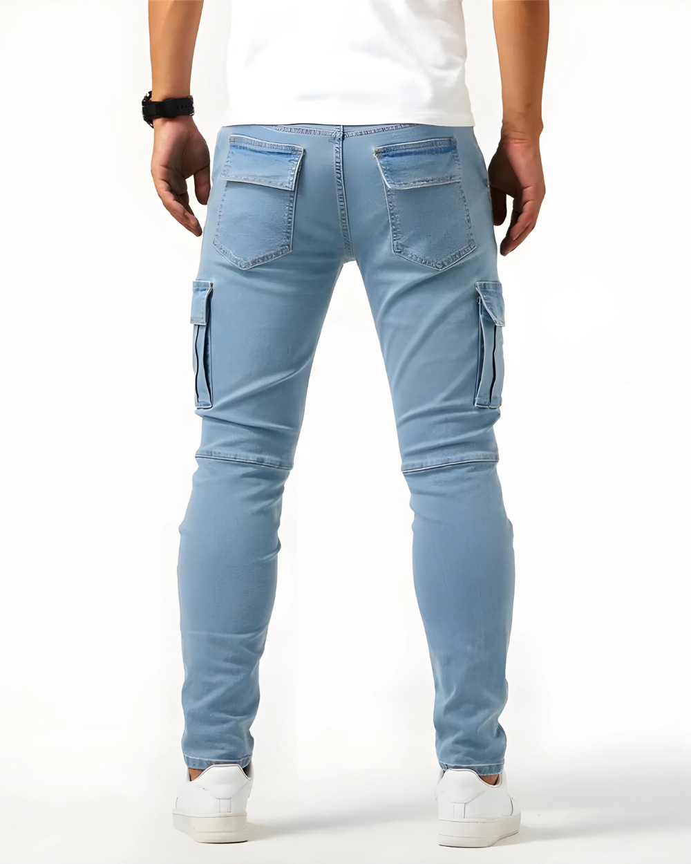 Pantalon Cargo Stretch en Coton Doux pour Homme - Confort et Flexibilité avec Poches Pratiques 7