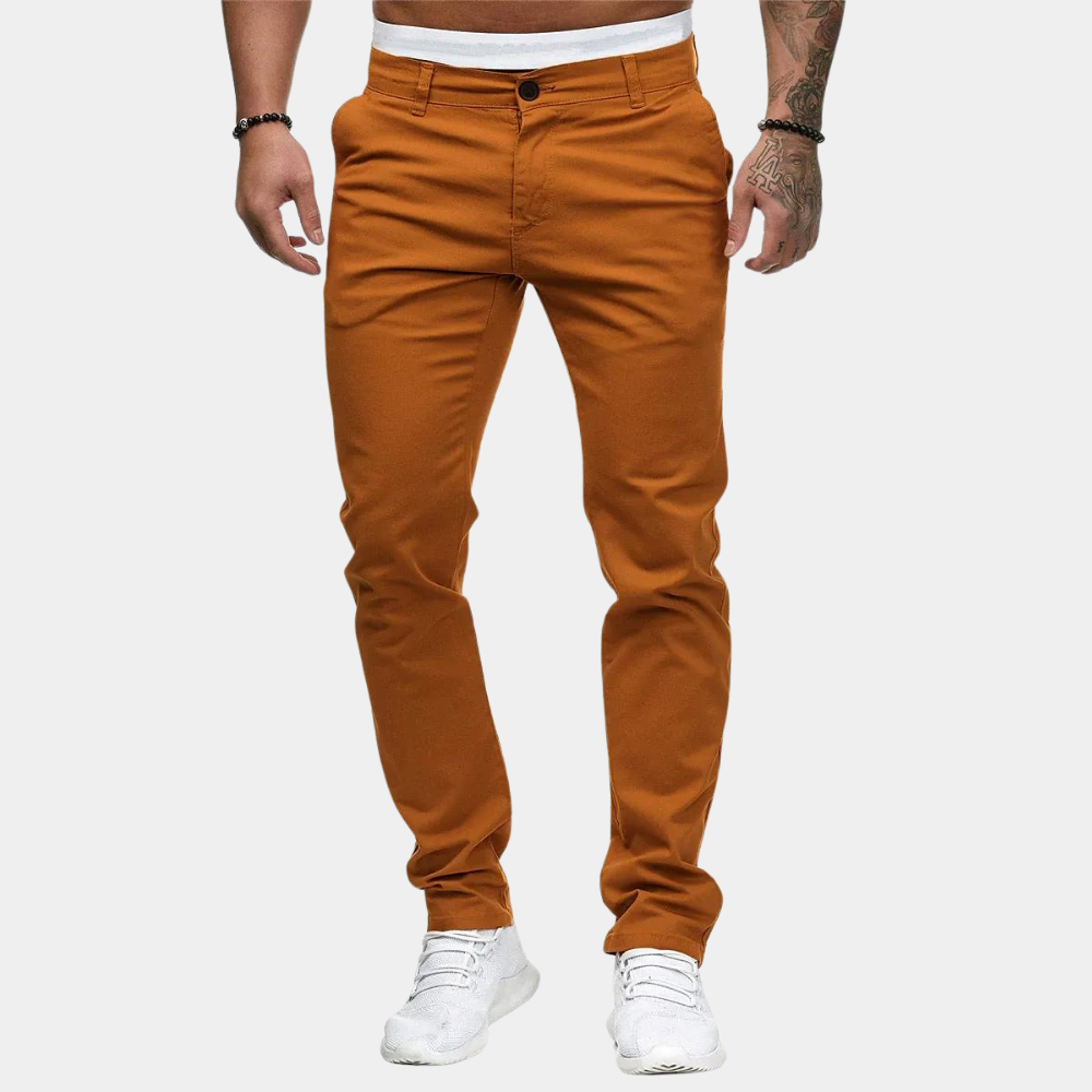 Pantalon Chino pour Homme Élégant et Confortable – Pantalon d'Été avec Poches Latérales 0