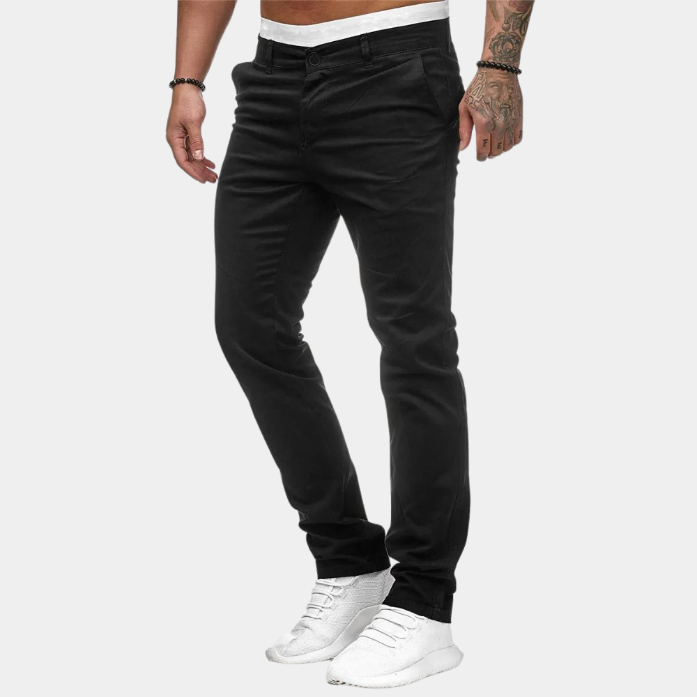Pantalon Chino pour Homme Élégant et Confortable – Pantalon d'Été avec Poches Latérales 1