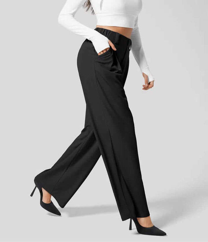 Pantalon Femme Ajusté en Tissu Élastique – Confort et Élégance pour Toutes les Morphologies 7