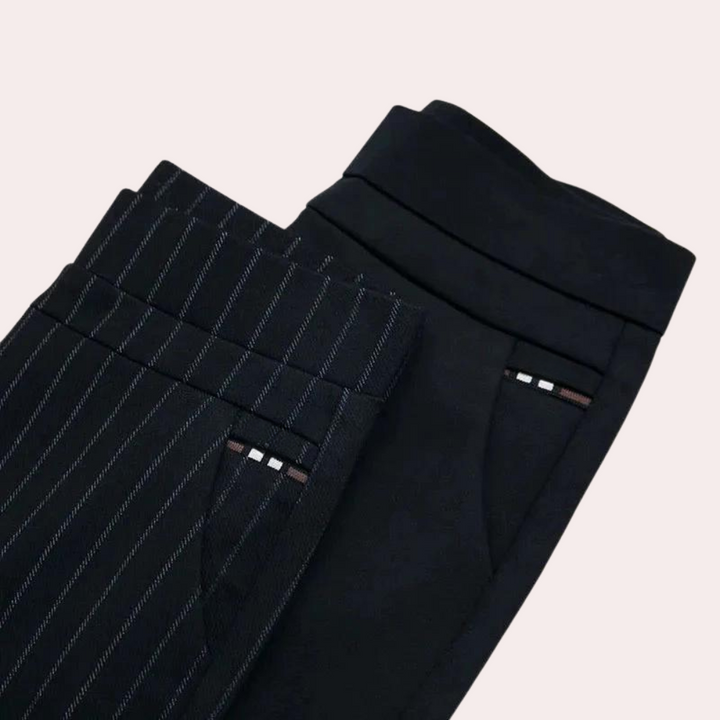 Pantalon Femme Élastique Noir à Taille Haute – Confort Optimal et Design Chic pour Toutes Occasions 3