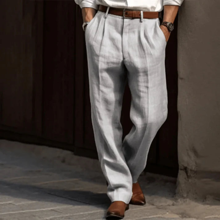 Pantalon Homme Rayé Taille L Coton Élégant 0