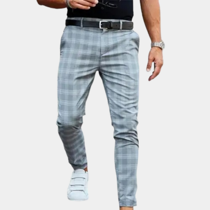 Pantalon Homme à Carreaux en Polyester – Confortable, Élégant, Tailles M à 3XL, Idéal pour Toutes les Occasions 2