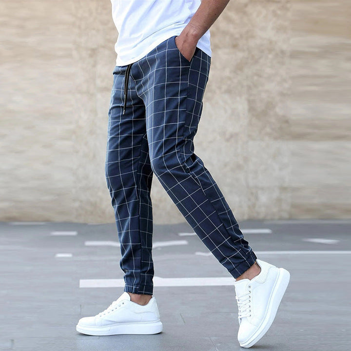 Pantalon de Loisirs Homme Bleu Ciel Taille M Polyester 2