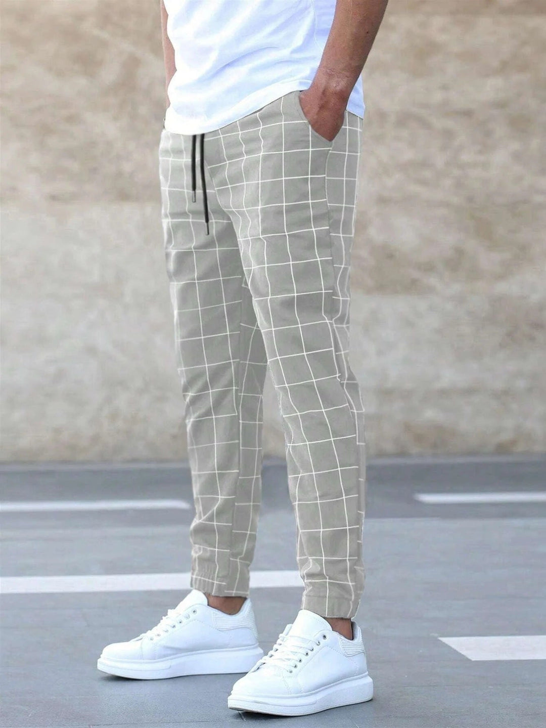 Pantalon de Loisirs Homme Bleu Ciel Taille M Polyester 3