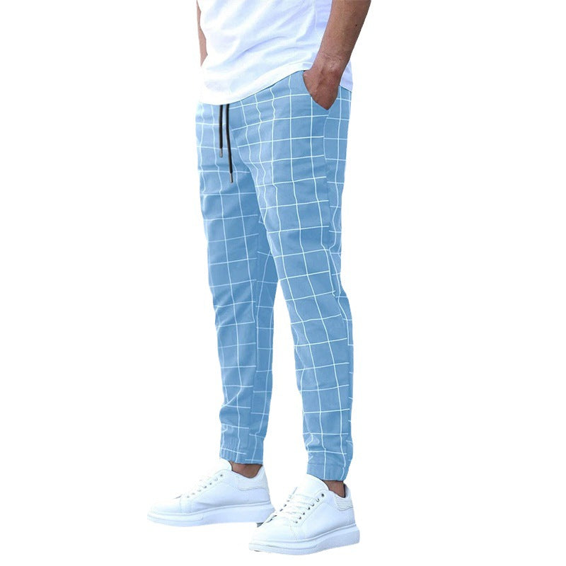 Pantalon de Loisirs Homme Bleu Ciel Taille M Polyester 4