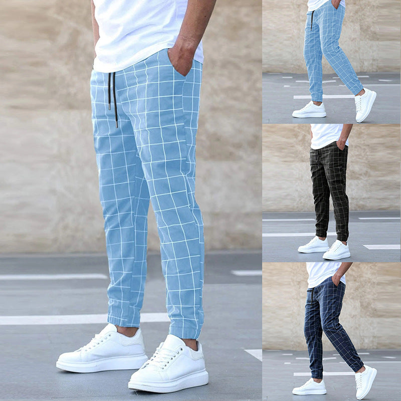 Pantalon de Loisirs Homme Bleu Ciel Taille M Polyester 5