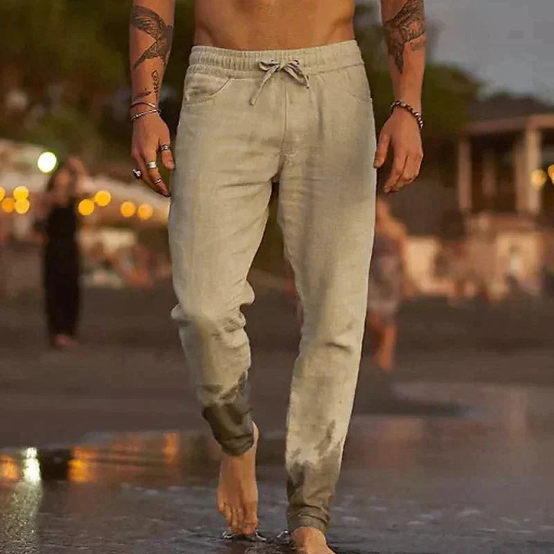 Pantalon de Plage en Lin pour Homme – Confort Léger et Style Décontracté 0