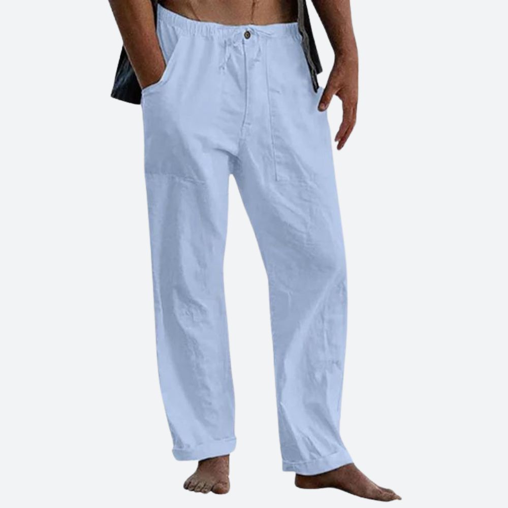 Pantalon en Lin Classique pour Homme – Confort Léger et Élégance d'Été 0