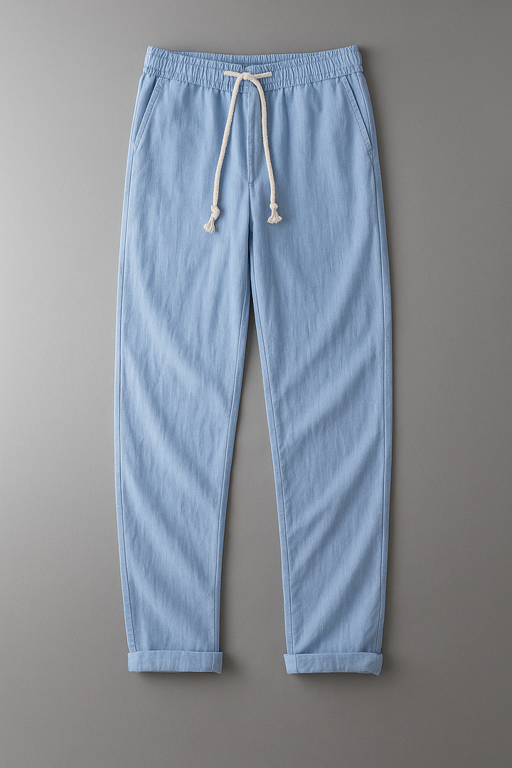 Pantalon en Lin Homme Ajusté – Légèreté et Confort pour un Style Élégant et Décontracté 3