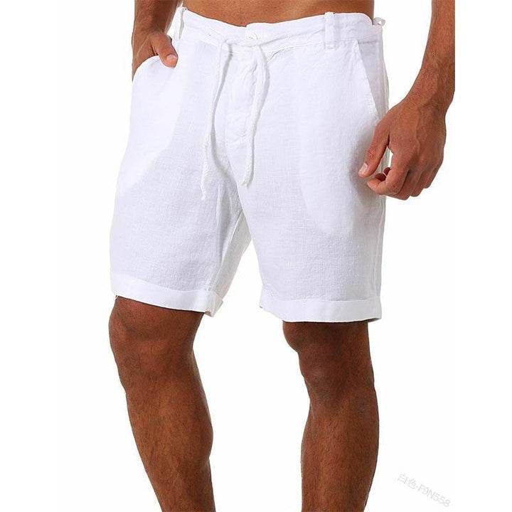 Pantalons de Sport Homme Blanc Taille M Polyester Court avec Lacets 3