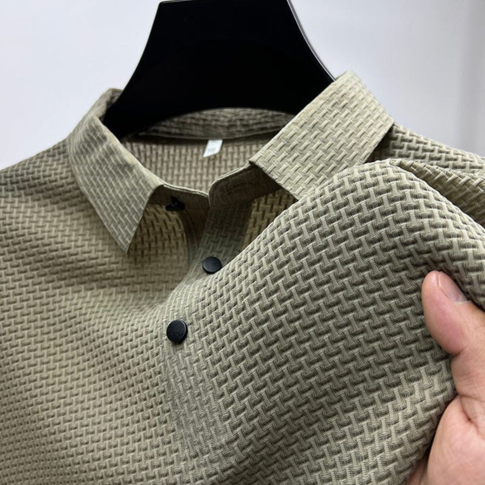 Polo Homme Manche Longue en Tissu Doux et Respirant – Coupe Ajustée pour Style Décontracté et Semi-Formel 4