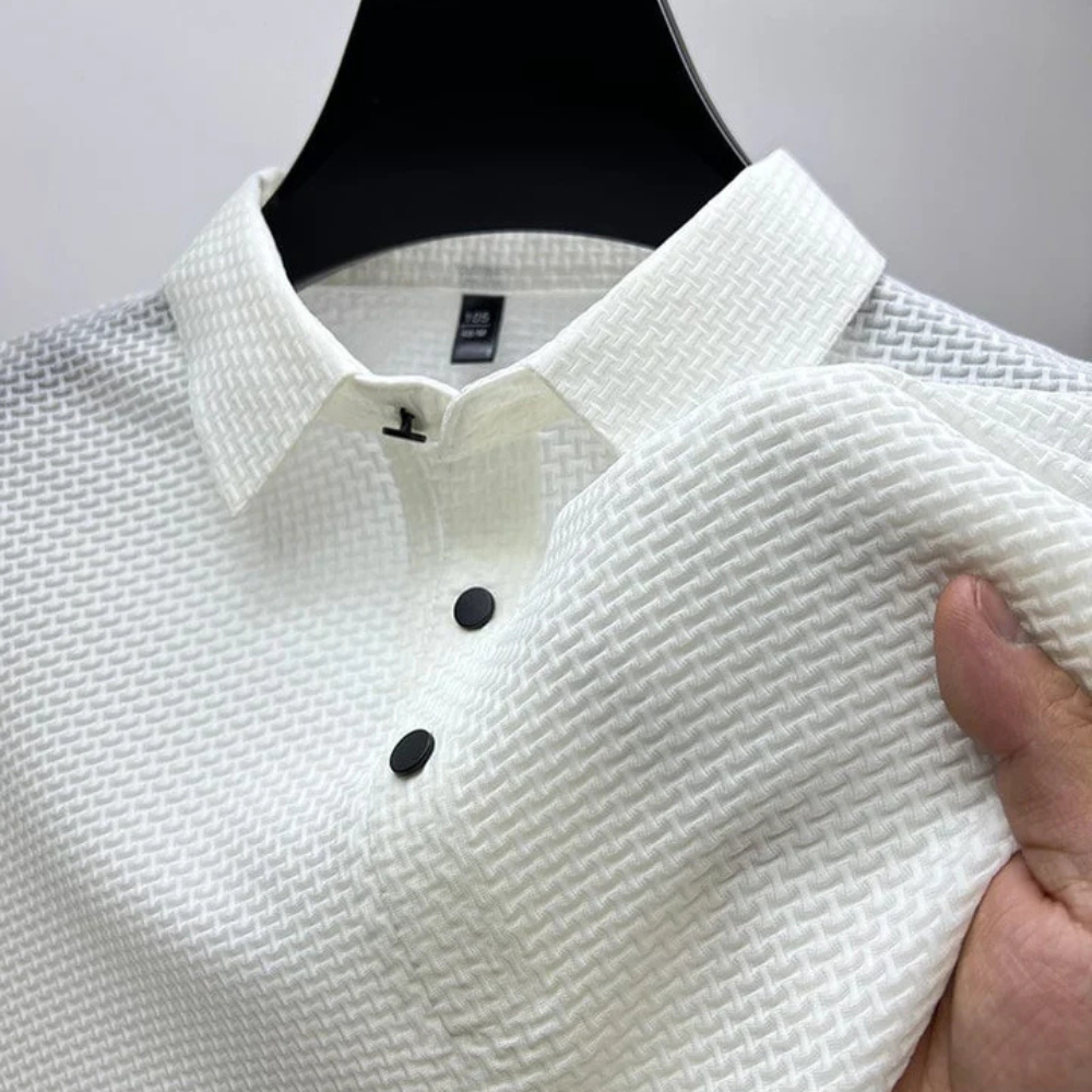 Polo Homme Manche Longue en Tissu Doux et Respirant – Coupe Ajustée pour Style Décontracté et Semi-Formel 5