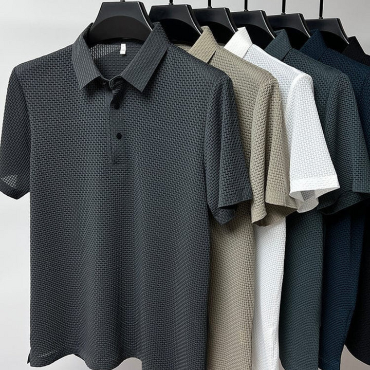 Polo Homme Manche Longue en Tissu Doux et Respirant – Coupe Ajustée pour Style Décontracté et Semi-Formel 7